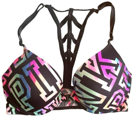 PINK Victoria’s Secret Wear Everywhere Pushup Front Close Bra Size 34c - Picture 1 of 4